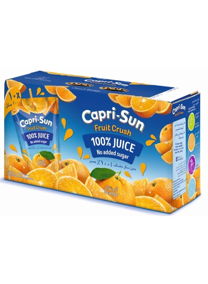 Capri-Sun Capri Sun Orange Fruit Crush Juice Drink 200ml x 40 Pack - Image 1